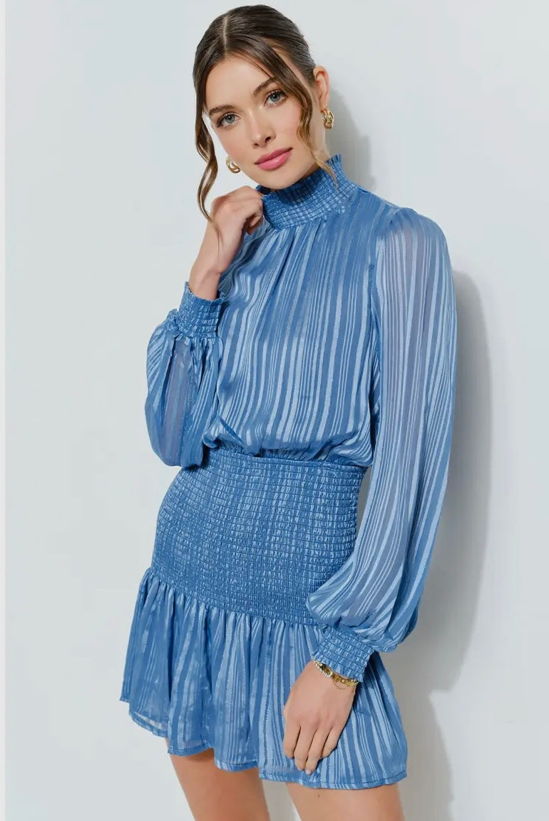 LEAH SKY BLUE MINI DRESS