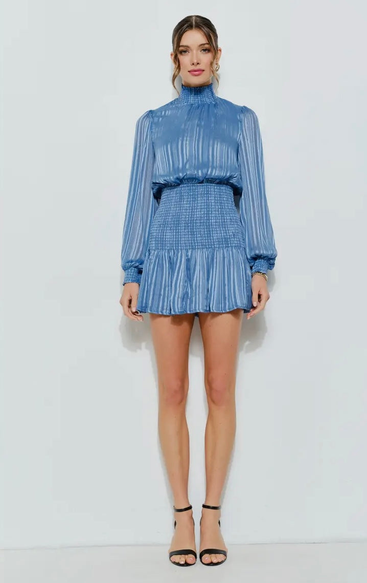 LEAH SKY BLUE MINI DRESS