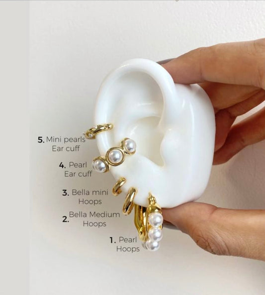 Mini pearls ear cuff #5