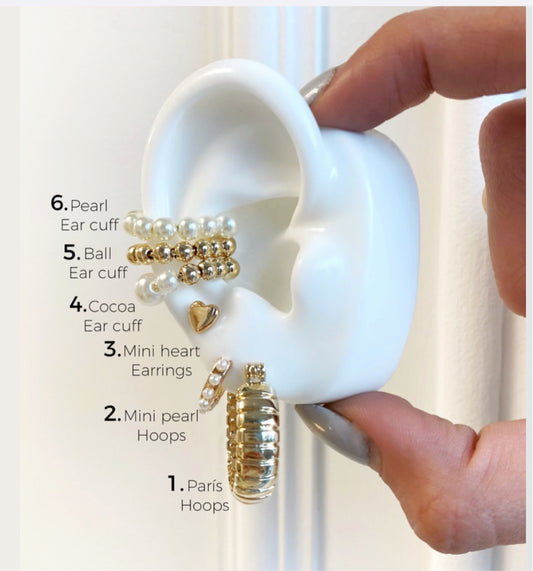 MINI PEARL HOOPS