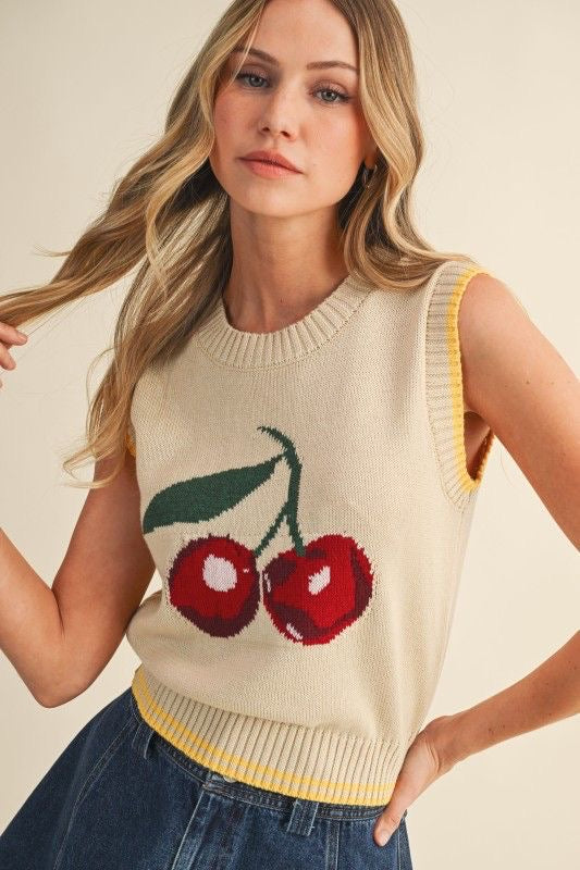 OH CHERRY !  knit top