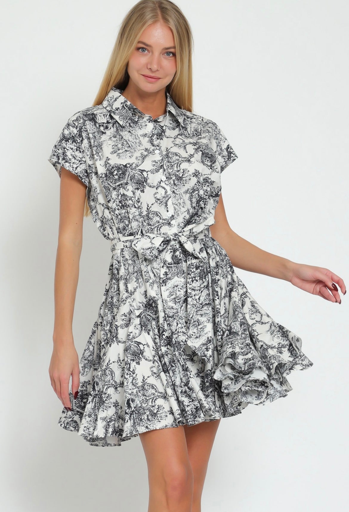 The toile mini dress