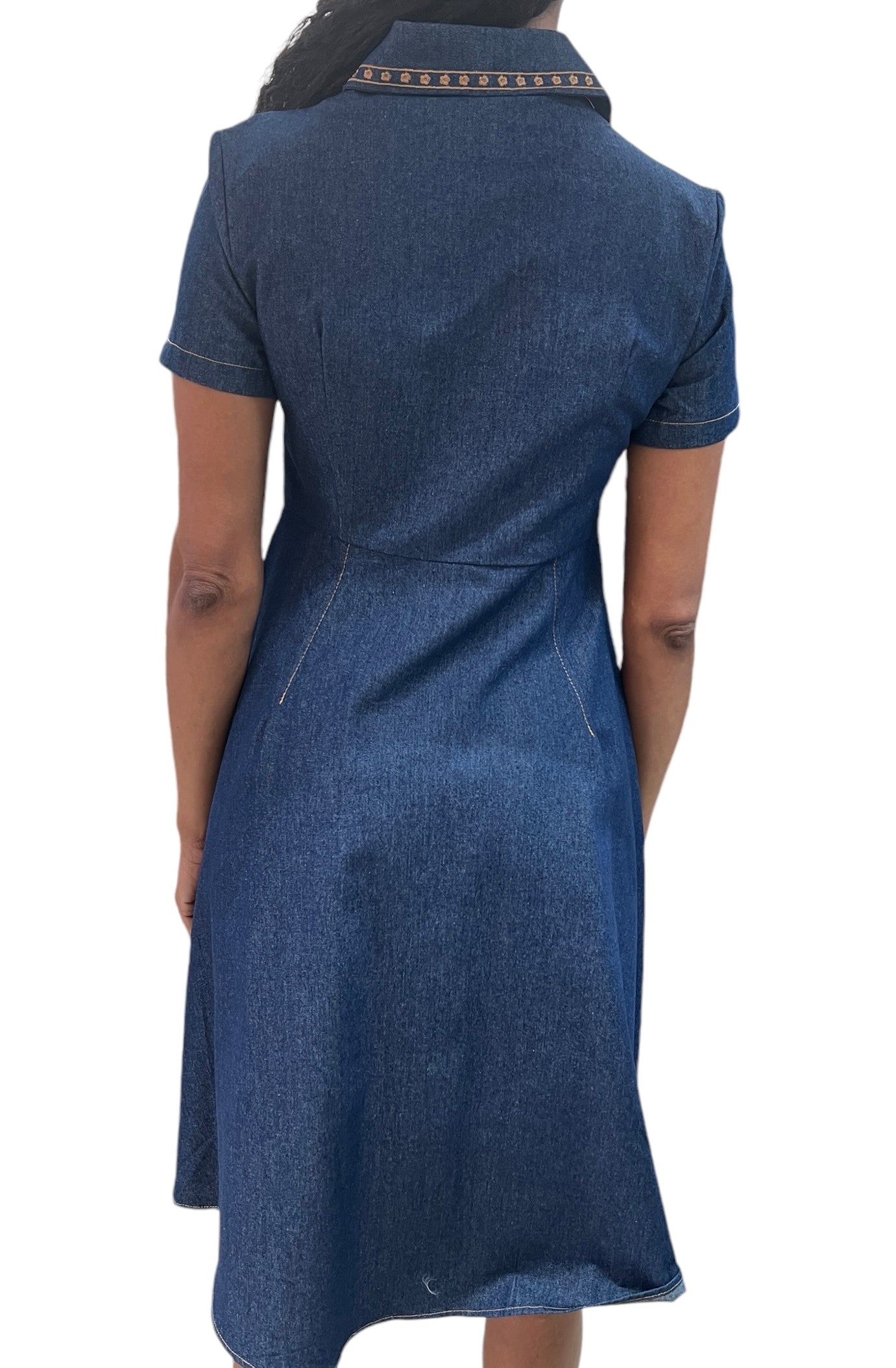 denim midi dress