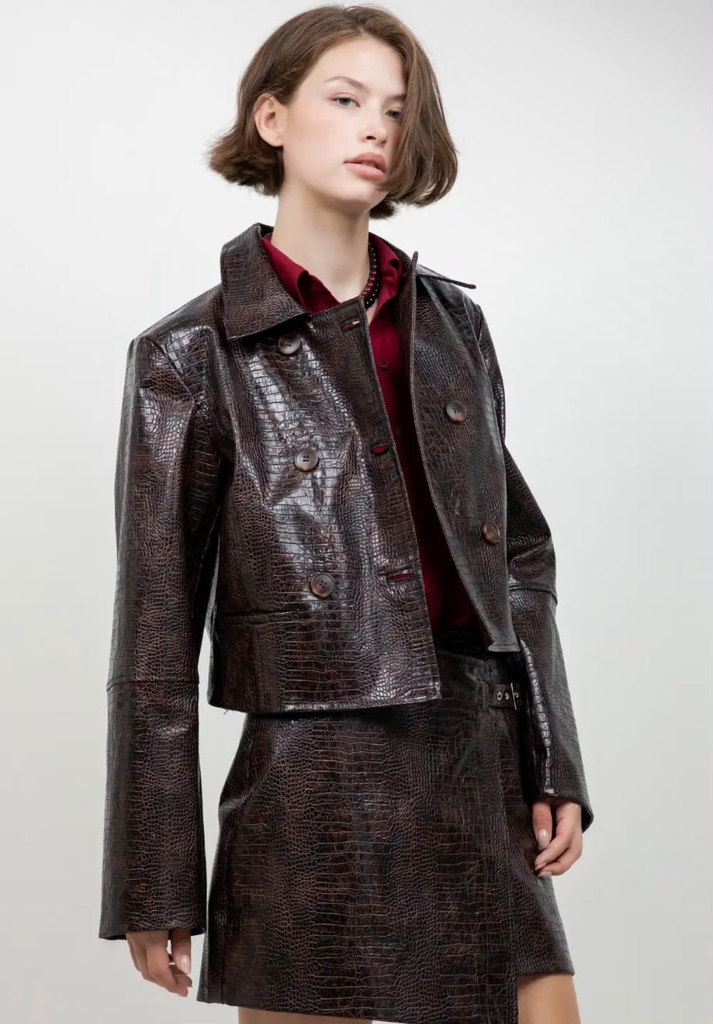 CROC BURGUNDY JACKET