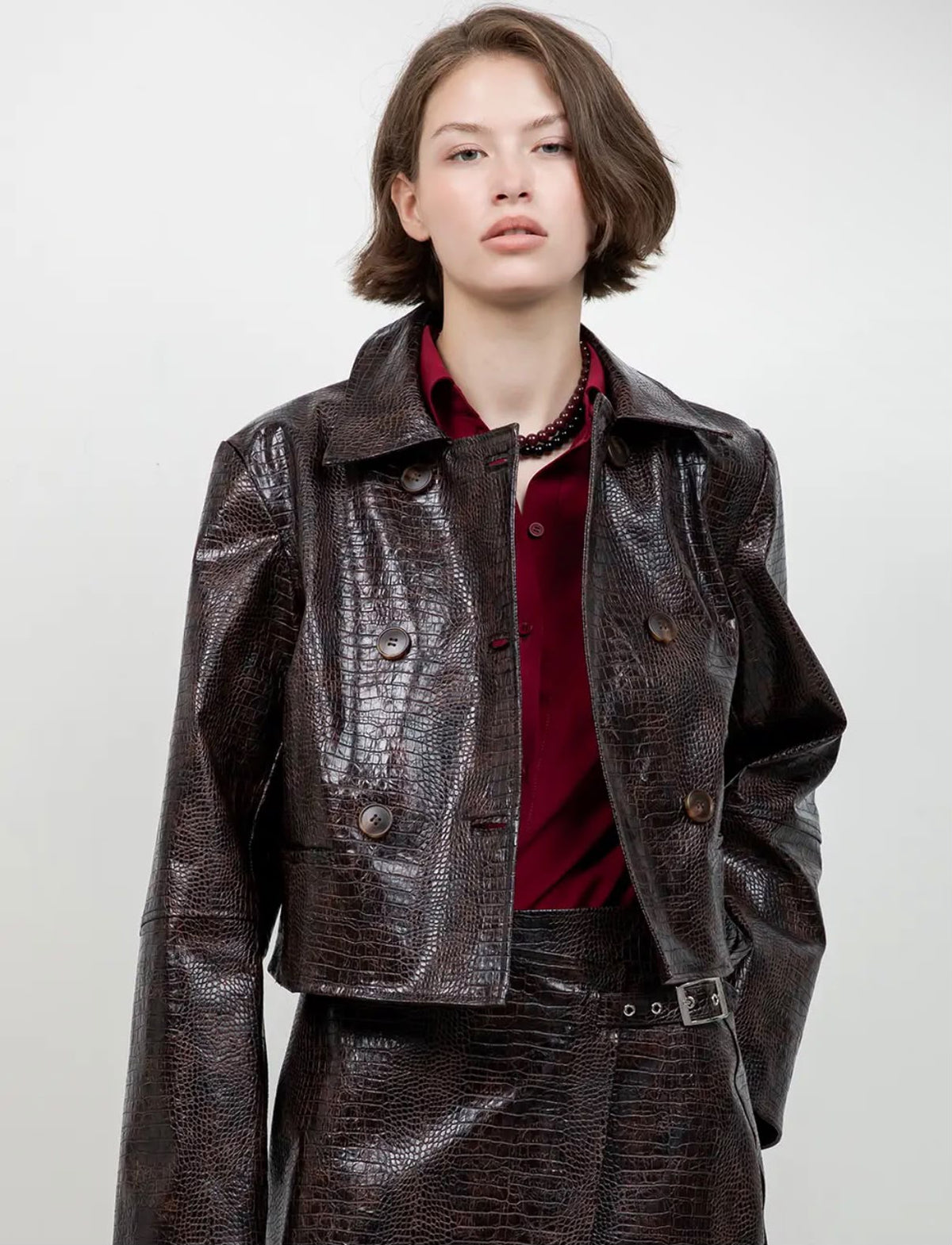 CROC BURGUNDY JACKET